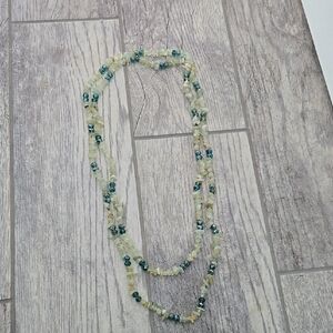 Elegant Green and Blue Beaded Necklace